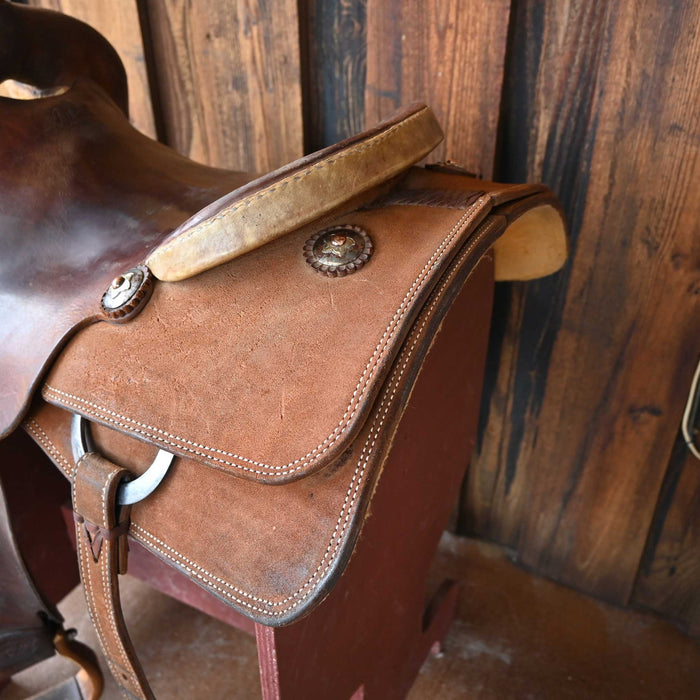 16" USED JEFF SMITH BUSTER WELCH CUTTING SADDLE