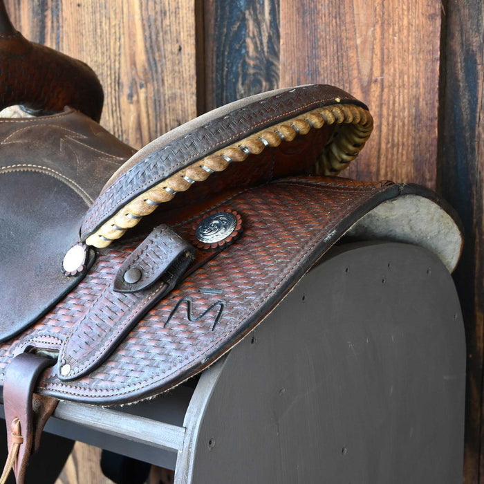 13.5" USED ED AND MARTHA WRIGHT BARREL SADDLE