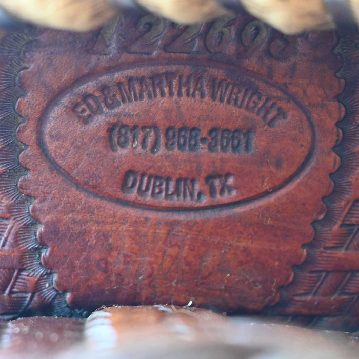 13.5" USED ED AND MARTHA WRIGHT BARREL SADDLE