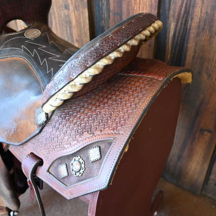 14.5" USED SHILOH JORDAN PETERSON BARREL SADDLE Saddles - Used Shiloh Saddlery