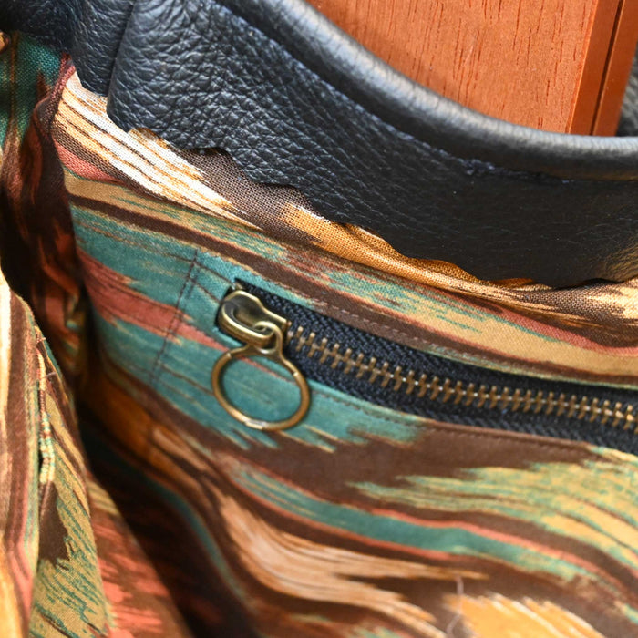 Handmade Cowboy Oasis Leather Tooled Flower Purse