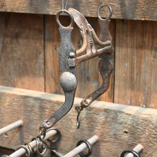 Vintage Antique Silver Mounted Spade Horse Bit Tack - Bits MISC