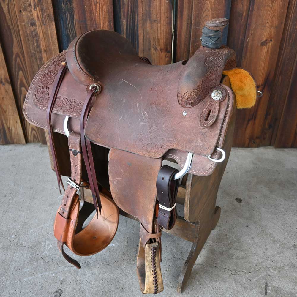 16" USED RELENTLESS ROPING SADDLE Saddles RELENTLESS   