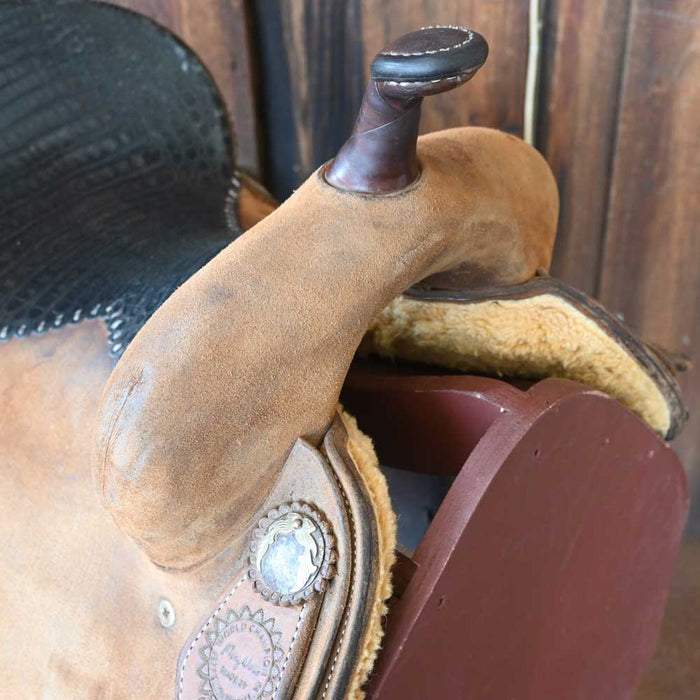 13.5" USED JEFF SMITH MARY WALKER BARREL SADDLE Saddles - Used Jeff Smith