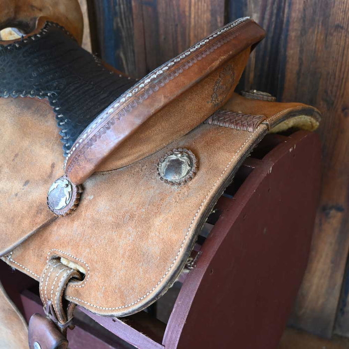 13.5" USED JEFF SMITH MARY WALKER BARREL SADDLE Saddles - Used Jeff Smith