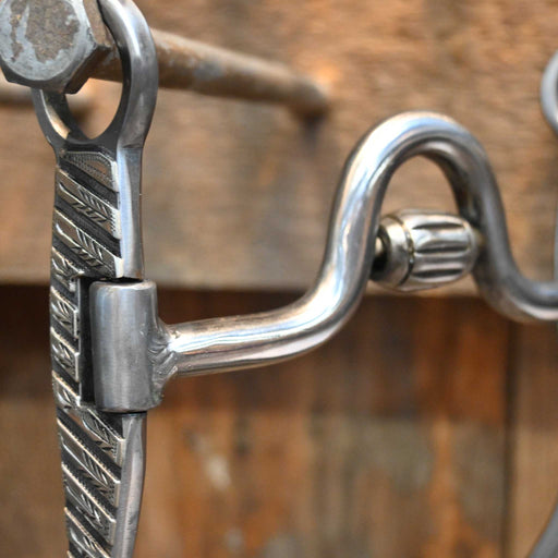 David Farkas Silver Mounted Solid Port W/Roller Bit Tack - Bits David Farkas