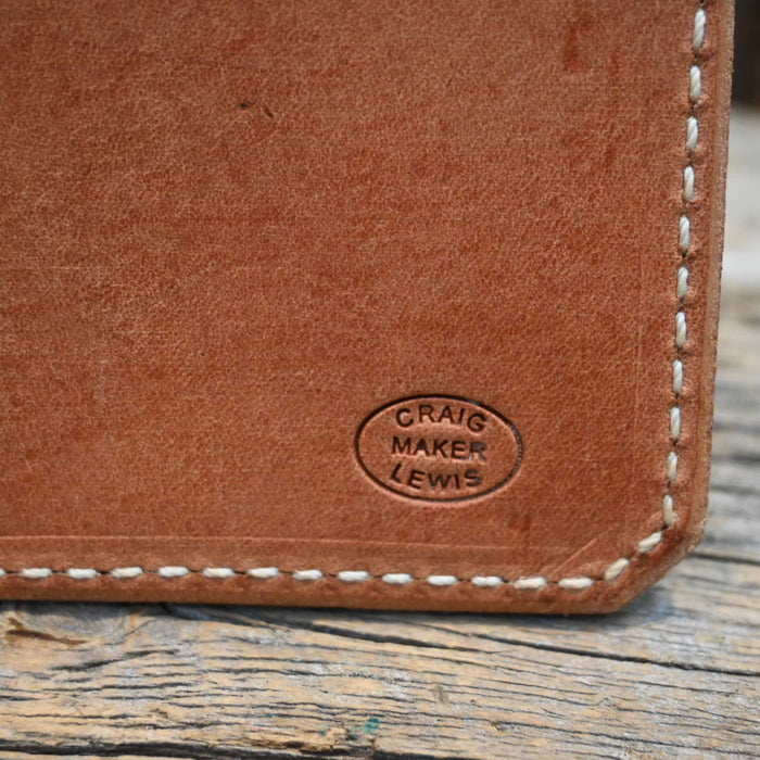 Handmade Leather Checkbook Wallet by CRAIG LEWIS