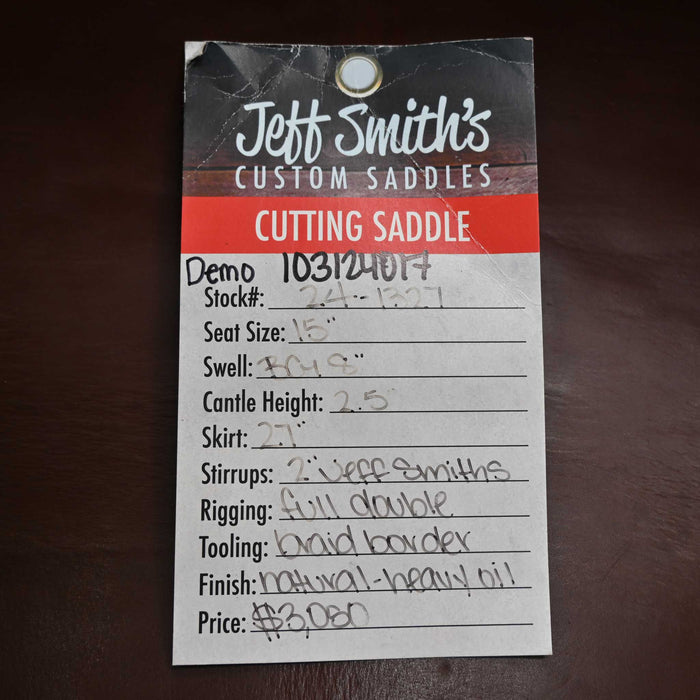 15" DEMO JEFF SMITH BEAU GALYEAN CUTTING SADDLE