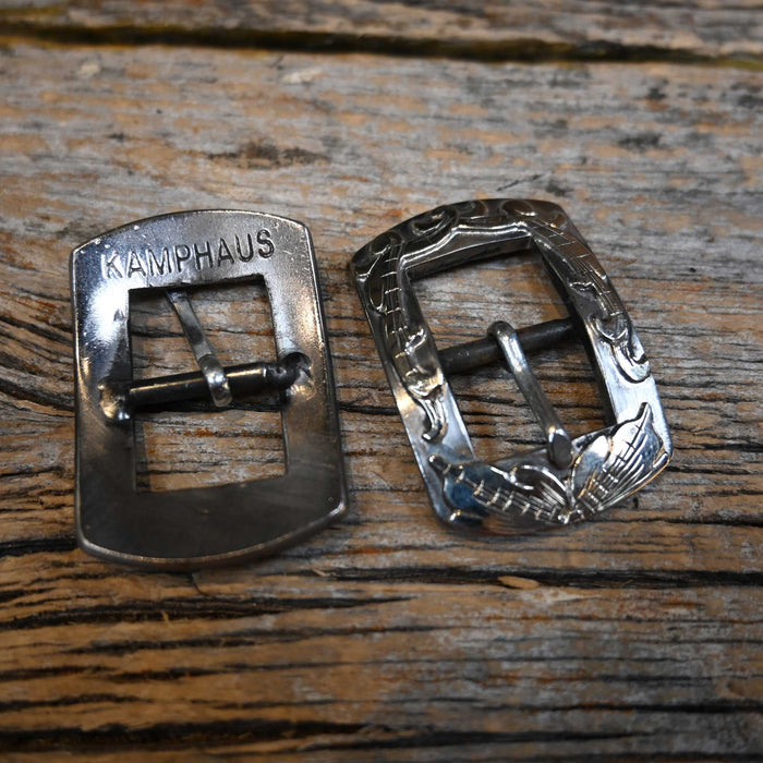 KAMPHAUS 5/8" Silver Mounted Square Headstall Buckles Tack - Conchos & Hardware Kamphaus