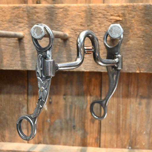 Kamphaus #457 Silver Mounted Solid Port with Roller Bit Tack - Bits Kamphaus