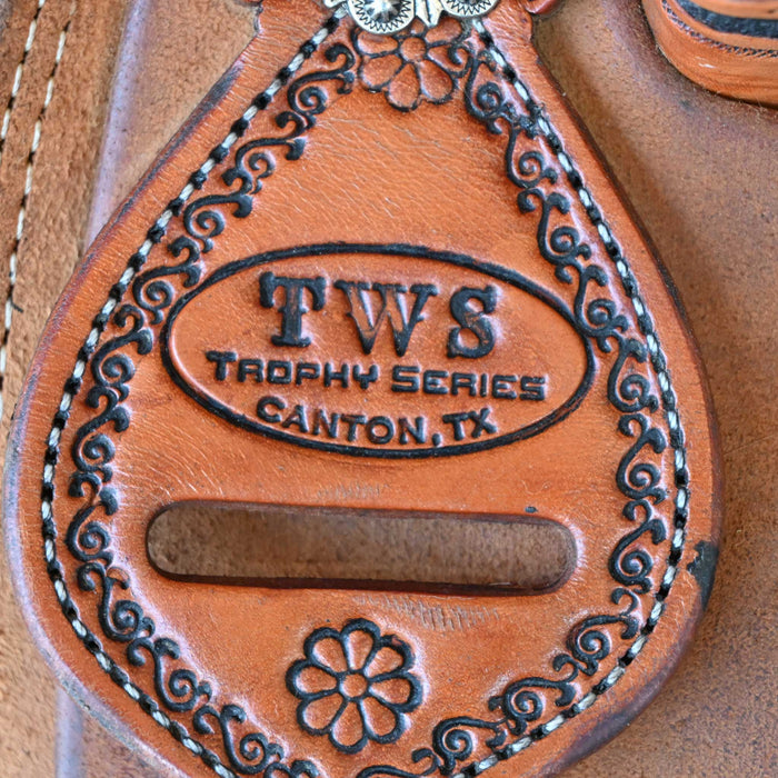14.5" USED TRENT WARD TEAM ROPING SADDLE