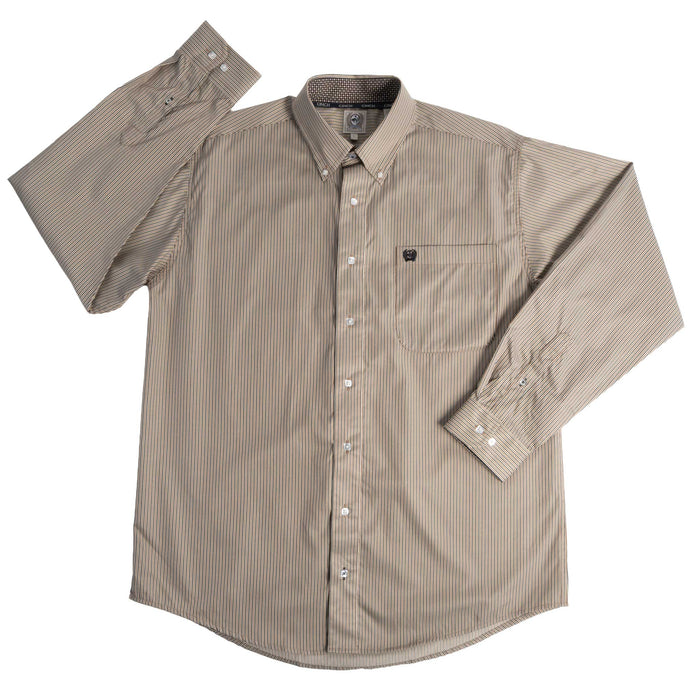 Cinch Men's Striped Button Down Shirt