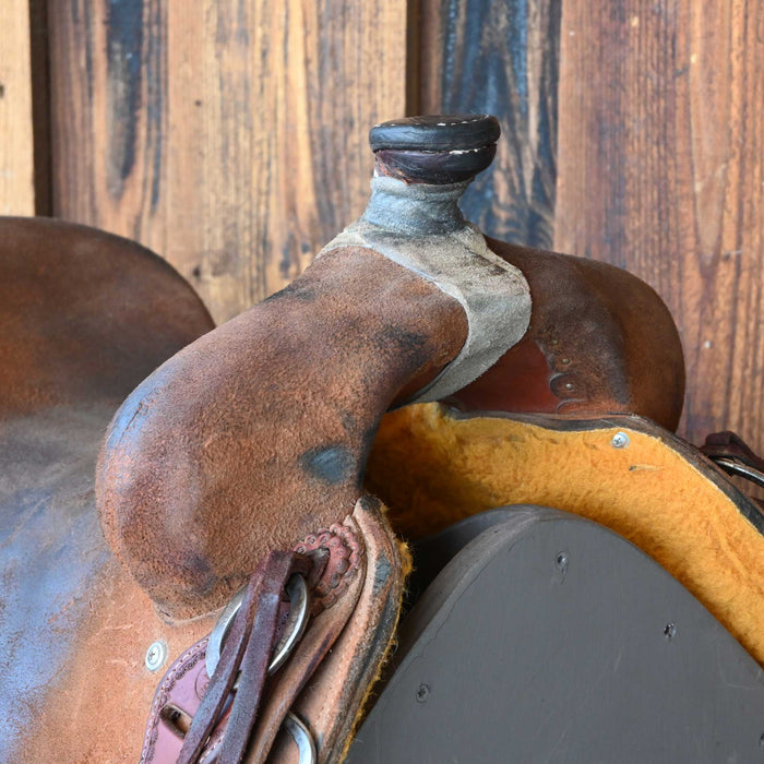 15" USED TESKEY'S STRIP DOWN RANCH SADDLE