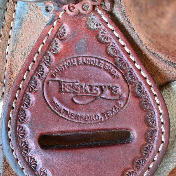 15" USED TESKEY'S STRIP DOWN RANCH SADDLE