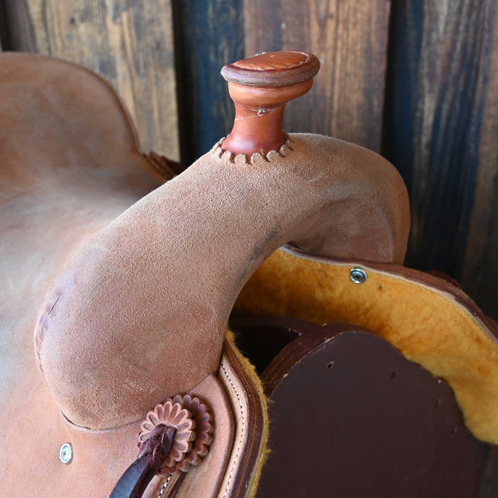 16" USED JEFF SMITH COW HORSE SADDLE