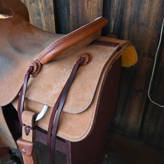 16" USED JEFF SMITH COW HORSE SADDLE