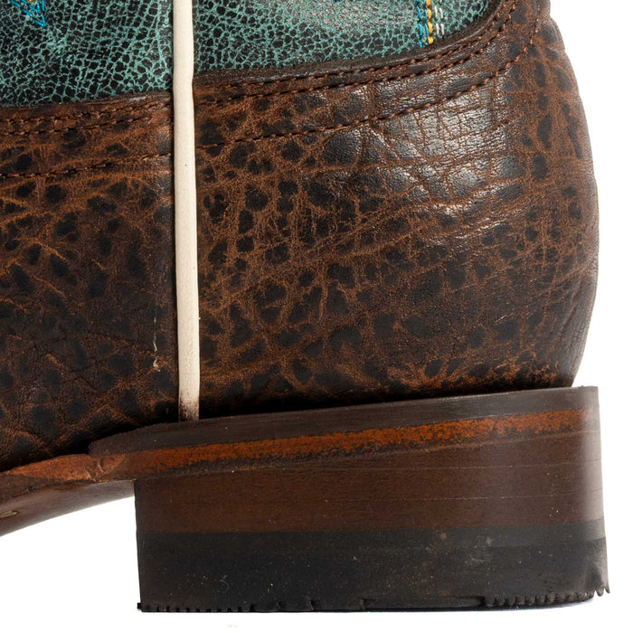 Roper Youth Brown Americana Bison Square Toe Western Boot KIDS - Footwear - Boots Roper Apparel & Footwear