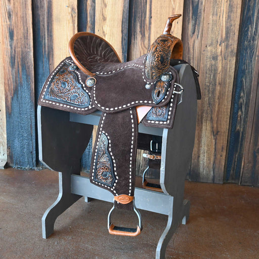 13.5" SEVEN LIGHTWEIGHT (FIBERGLASS TREE) BARREL SADDLE Saddles - New Seven Saddle