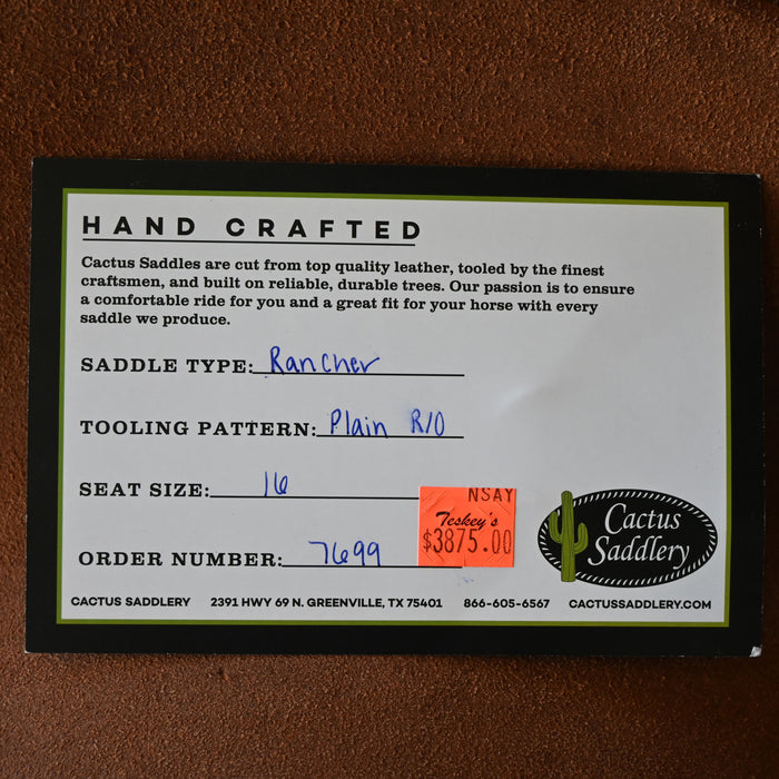 16" CACTUS RANCH SADDLE