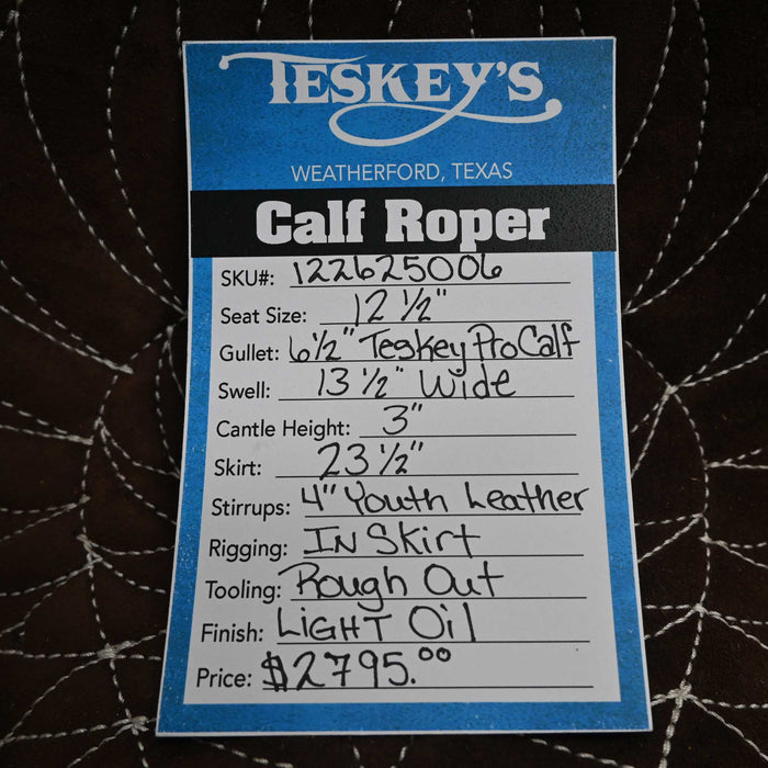 12.5" TESKEY'S CALF ROPING SADDLE