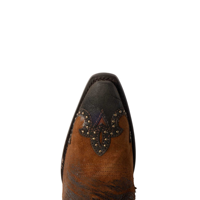 Corral Women's Snip Toe Floral Horseshoe Embroidery Lamb Western Boot WOMEN - Footwear - Boots - Western Boots Corral Boots