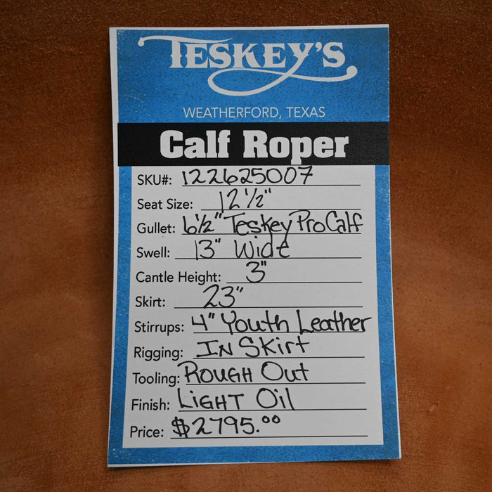 12.5" TESKEY'S CALF ROPING SADDLE