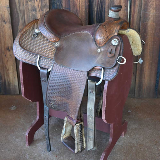 14.5" USED GARY LYNN JOHNSON ROPING SADDLE Saddles - Used Gary Lynn Johnson