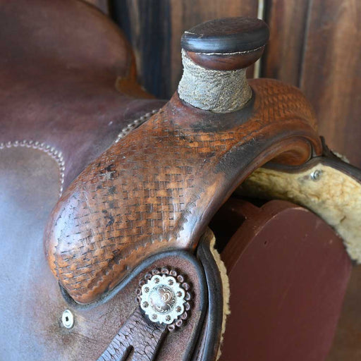 14.5" USED GARY LYNN JOHNSON ROPING SADDLE Saddles - Used Gary Lynn Johnson
