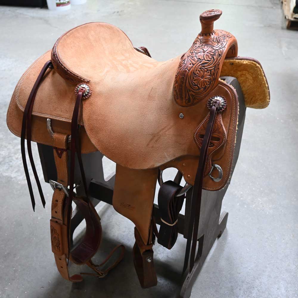 16.5" USED JEFF SMITH COW HORSE SADDLE Saddles Jeff Smith