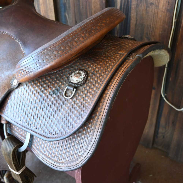 14.5" USED GARY LYNN JOHNSON ROPING SADDLE Saddles - Used Gary Lynn Johnson