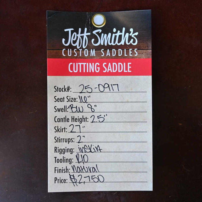 16" JEFF SMITH BUSTER WELCH CUTTING SADDLE