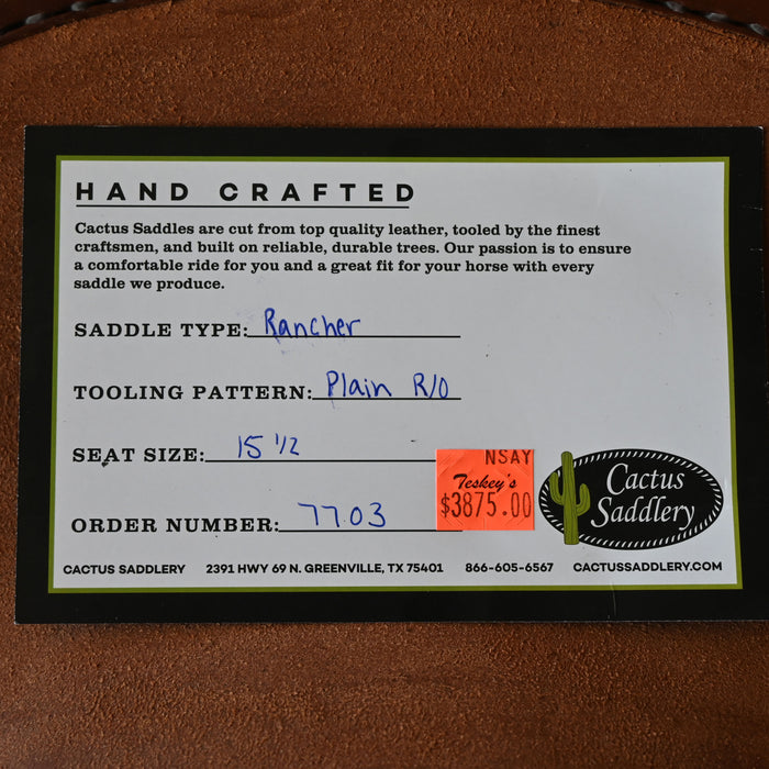 15.5" CACTUS RANCH SADDLE