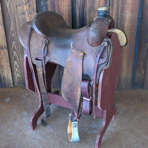 16" USED JEFF SMITH COWBOY SADDLE Saddles - Used Jeff Smith