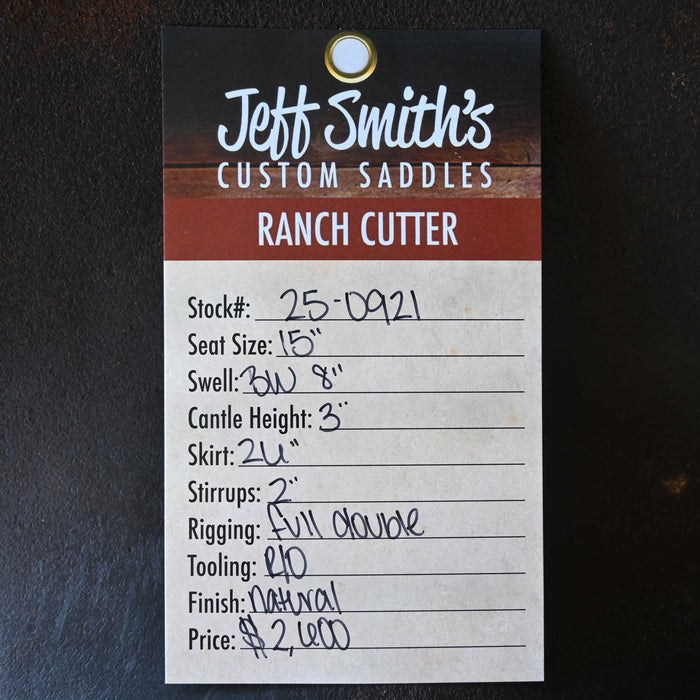 15" USED JEFF SMITH BUSTER WELCH RANCH CUTTER SADDLE Saddles - Used Jeff Smith