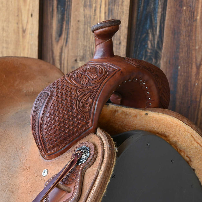 15" USED TESKEY'S RANCH CUTTER SADDLE
