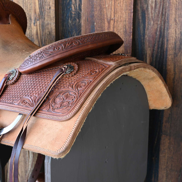 15" USED TESKEY'S RANCH CUTTER SADDLE