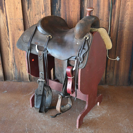 15" USED JEFF SMITH BUSTER WELCH RANCH CUTTER SADDLE Saddles - Used Jeff Smith