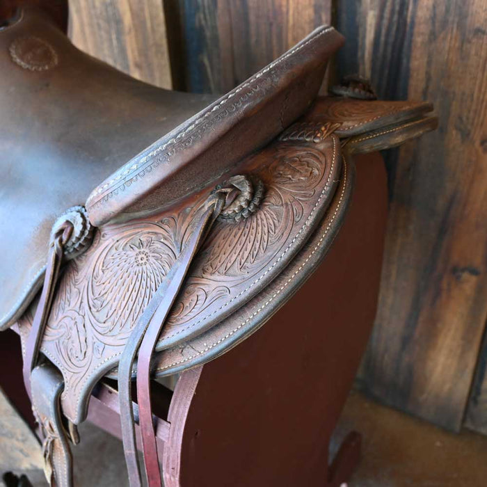 16" USED JEFF SMITH COWBOY SADDLE Saddles - Used Jeff Smith