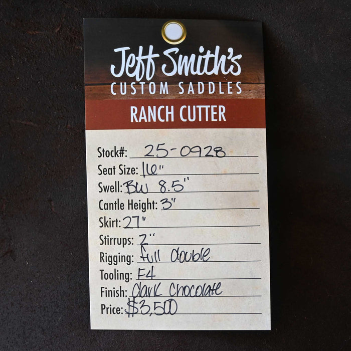 16" USED JEFF SMITH BUSTER WELCH RANCH CUTTER SADDLE
