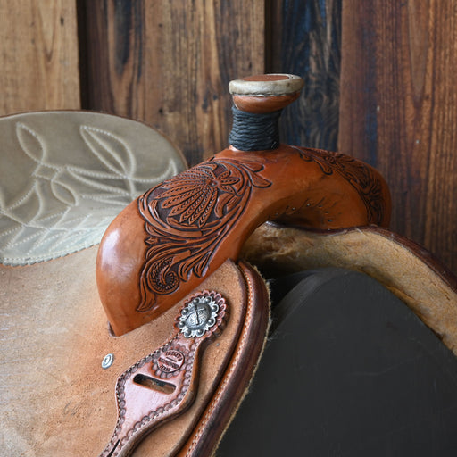 14" USED TESKEY'S CALF ROPING SADDLE Saddles - Used Teskey's Saddlery