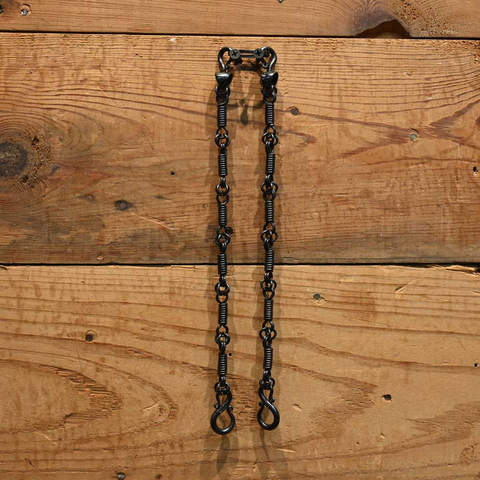 J. Rice 11.5" Black Coil Link Rein Chains Tack - Reins J. Rice
