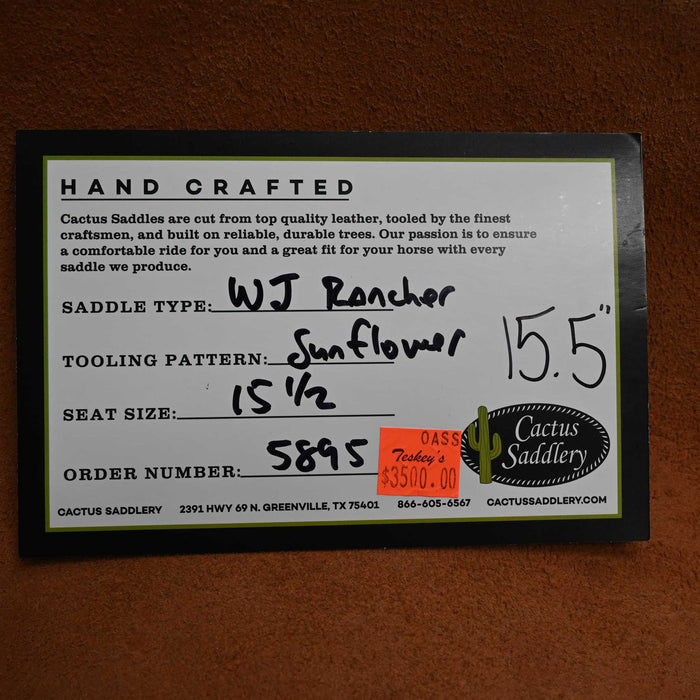 15.5" CACTUS RANCH SADDLE