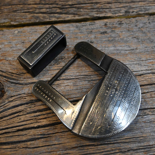 Turtle Jones 2 Piece Silver Mounted Belt Buckle ACCESSORIES - Additional Accessories - Buckles Turtle Jones