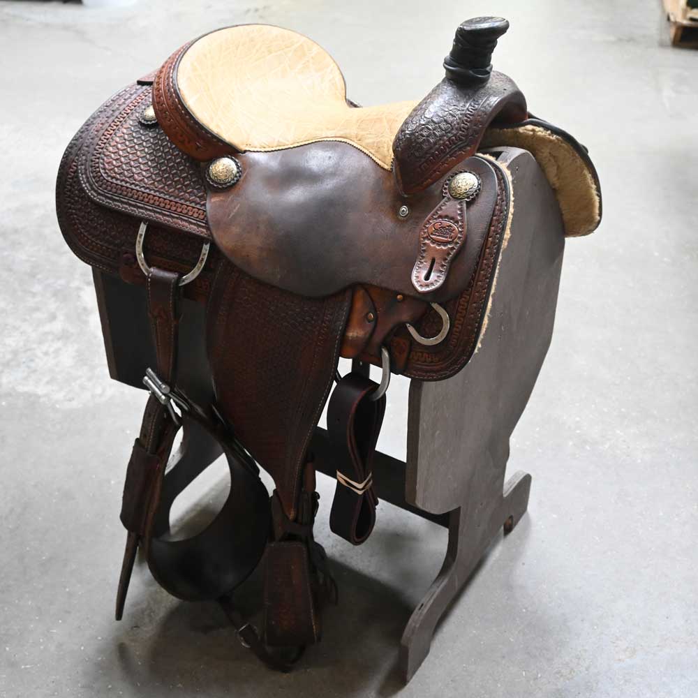 15" USED COATS ROPING SADDLE Saddles Coats Saddlery