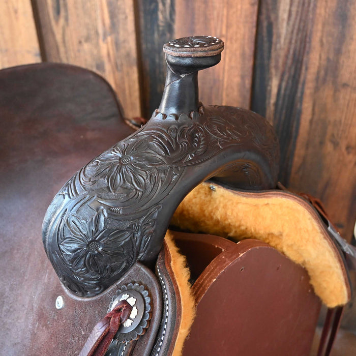 16" USED JEFF SMITH BUSTER WELCH RANCH CUTTER SADDLE