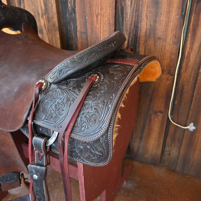 16" USED JEFF SMITH BUSTER WELCH RANCH CUTTER SADDLE