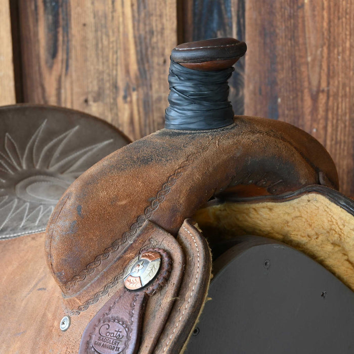 14.5" USED COATS TEAM ROPING SADDLE