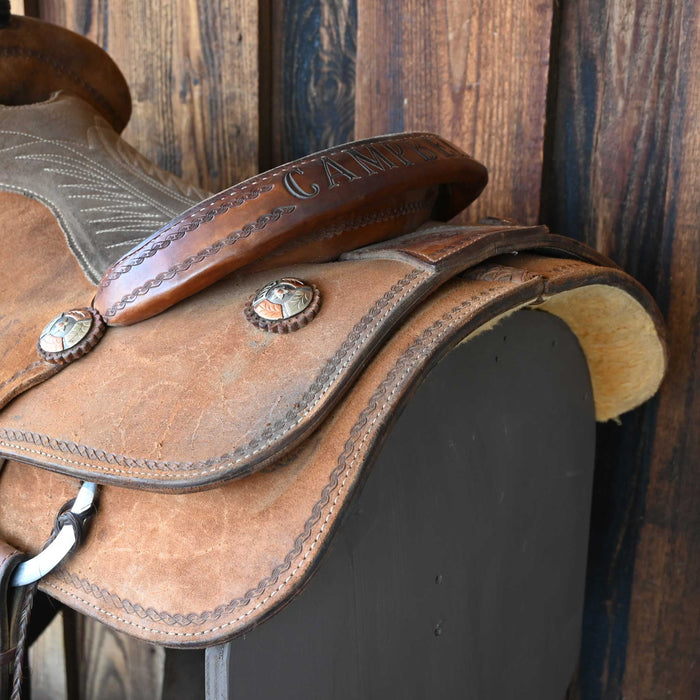14.5" USED COATS TEAM ROPING SADDLE