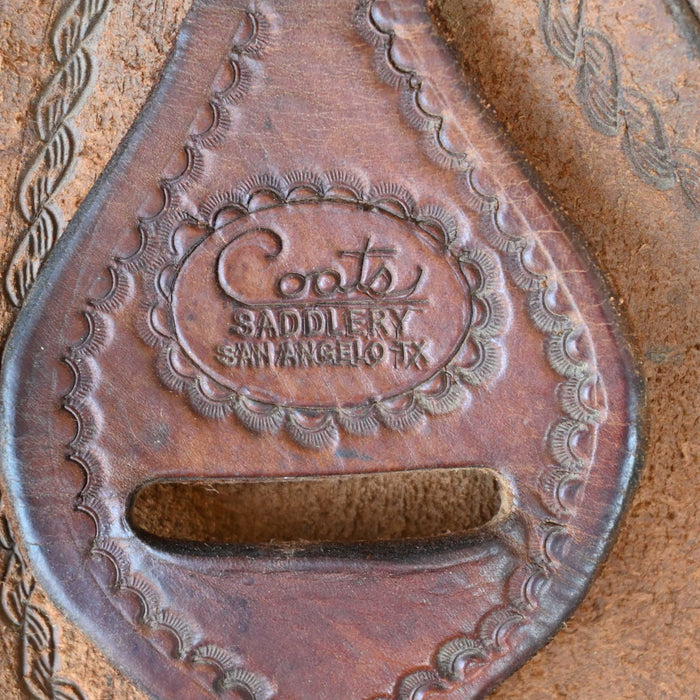 14.5" USED COATS TEAM ROPING SADDLE