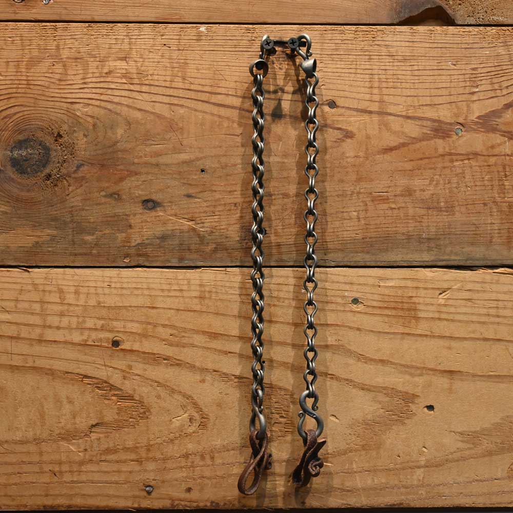J. Rice 11.5" Gray Double Loop Rein Chains RC021 Tack - Reins J. Rice   